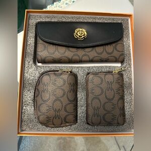 Brown and Black 3pc wallet Trio